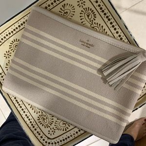 Kate Spade Larchmont Fabric Stripe Clutch